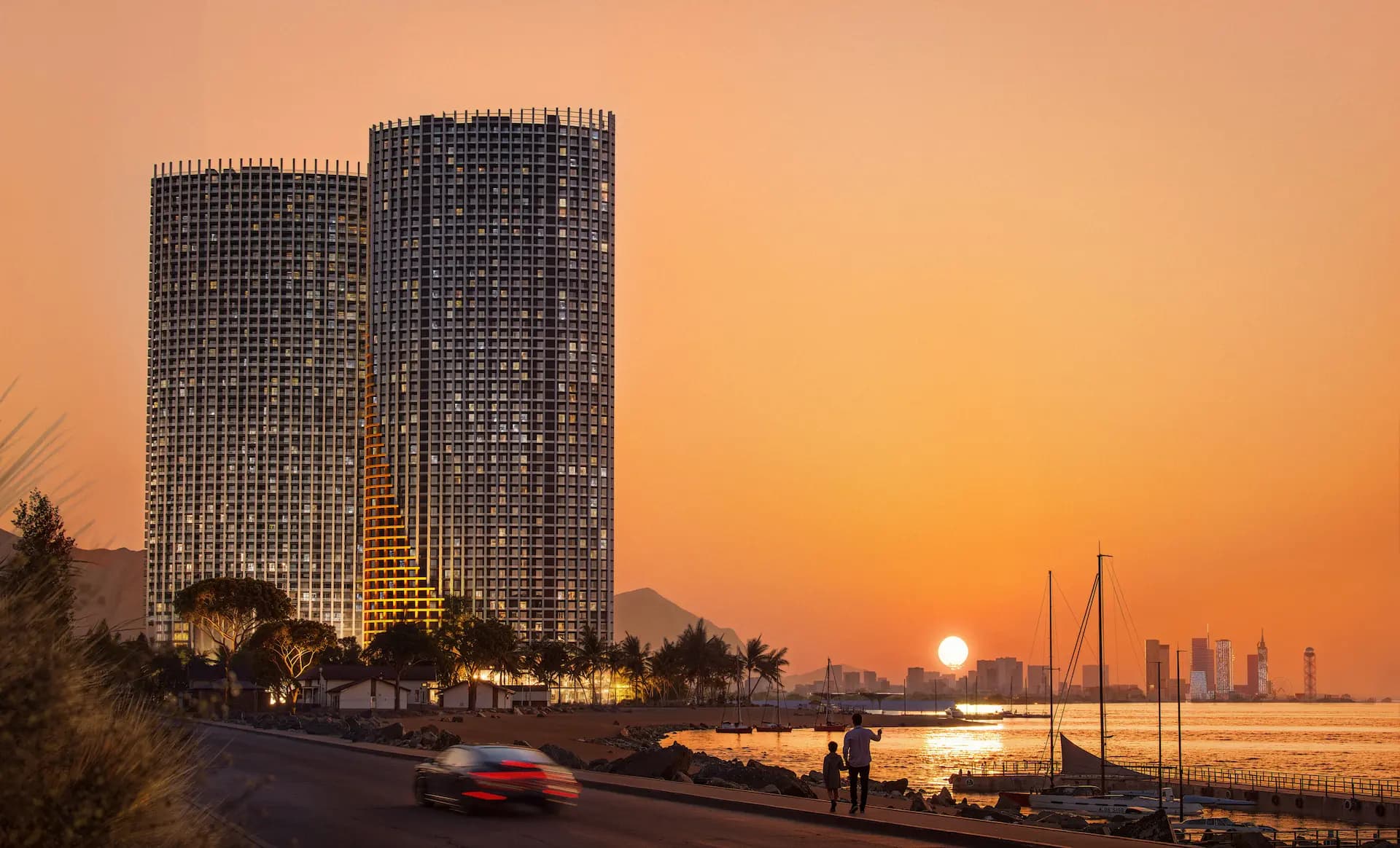 Corall Seaside Resort sunset view